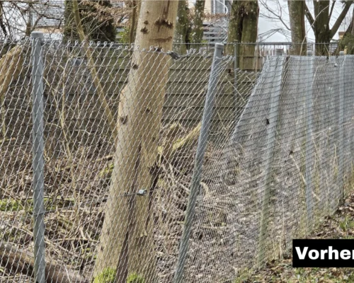 zaunreparatur-betonarbeiten-befestigung-metallbau Betonarbeiten zur Sicherung einer erneuerten Zaunstütze